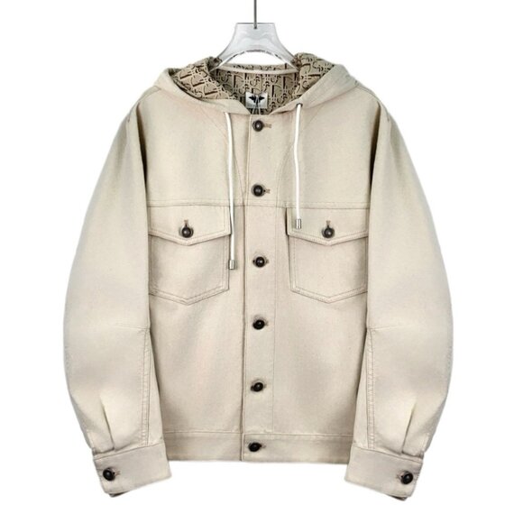 Dior Jackets & Blazers - Dior Off-white cotton hooded jacket